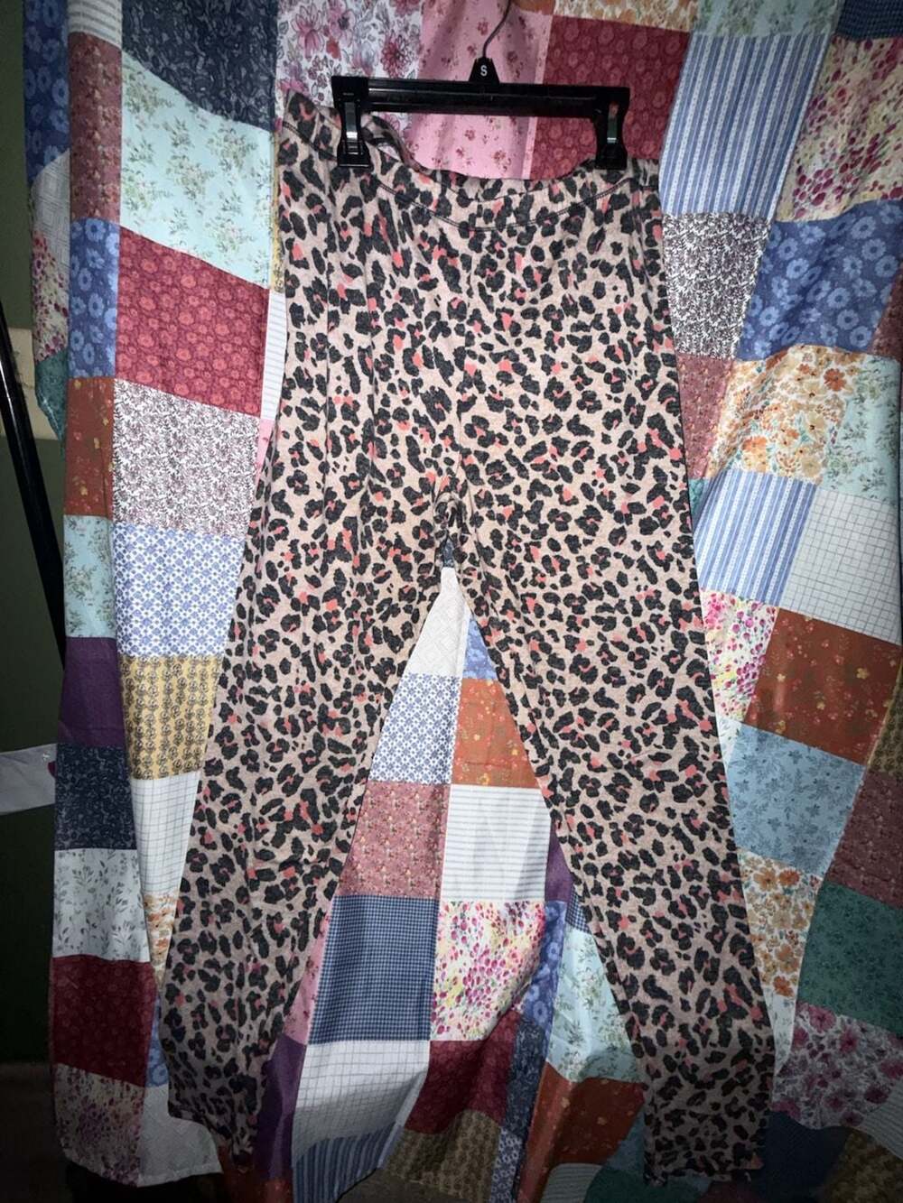 ClimateRight by Cuddl Duds Leopard Print Pajama Lounge Pants Size M